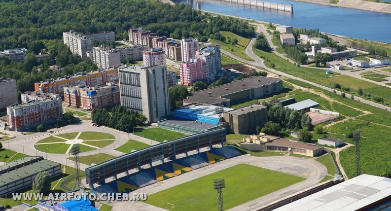 Центральный стадион им. А.Г.Николаева с высоты птичьего полета